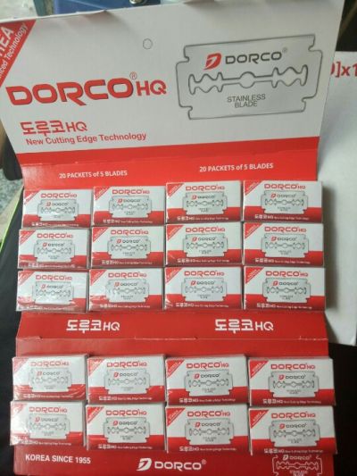 Dorco Razor Twin Blade Disposable Razor Cartridges – Blue 5 Psc x 20 Bag x 16 Box