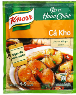 KNORR Seasoning Salt Fish cooked with sauce 28g x 6 Sachects x 10 Sheets